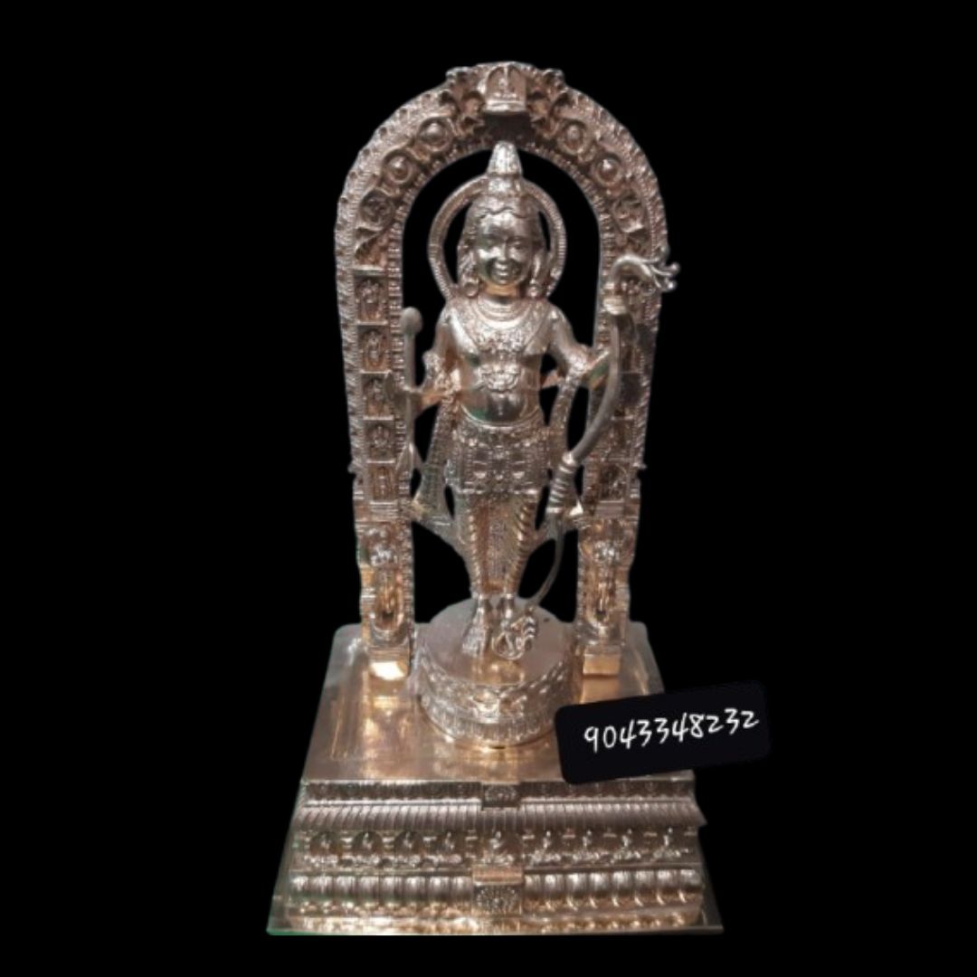 Vetri Arts & Crafts - Custom Bronze Lord Rama Sculpture - Handmade Ayodhya Ramar Statue Lost-Wax Casting