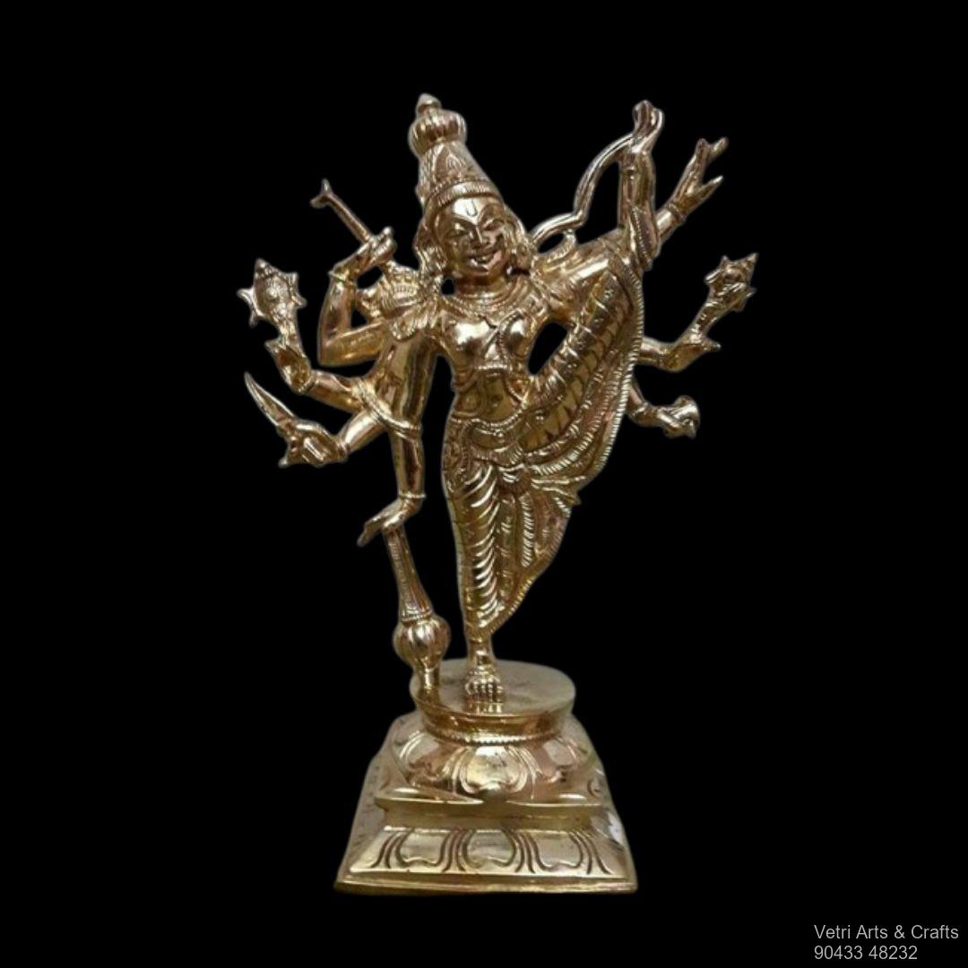 Vetri Arts & Crafts - Custom Bronze Vishnu Sculpture - Handcrafted Standing Perumal Statue from Swamimalai