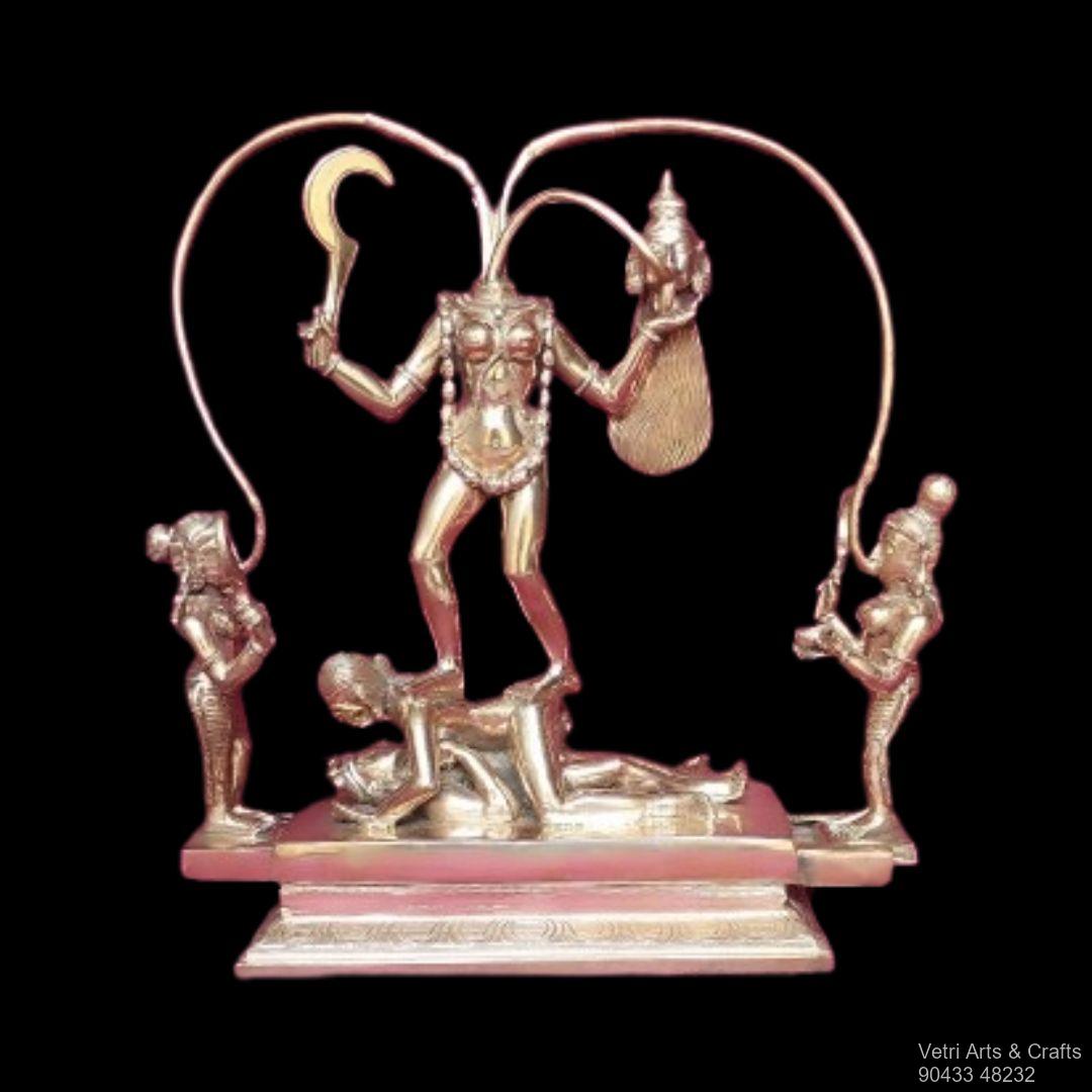 Vetri Arts & Crafts - Custom Bronze Chinnamasta Kali Sculpture - Traditional Hindu Goddess Statue Swamimalai